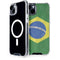 Brazil Flag Distressed iPhone 15 Plus MagSafe Case